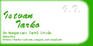 istvan tarko business card
